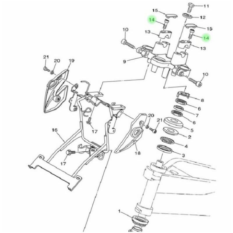 Baut kleman stang vixion old ori ygp