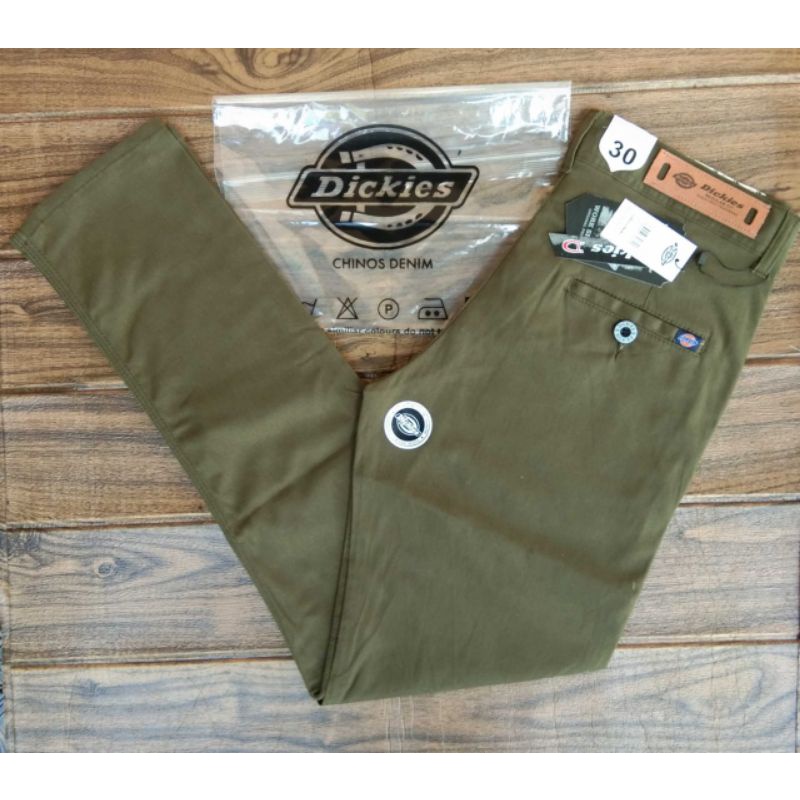 Celana Chino Hijau Army Panjang Distro Dickies