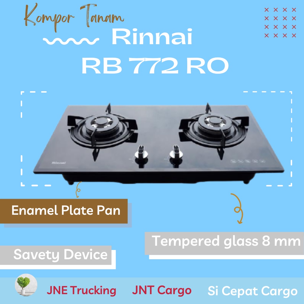 Kompor Gas 2 Tungku Kompor Gas Rinnai Kompor Rinai 2 Tungku RB 772 RO