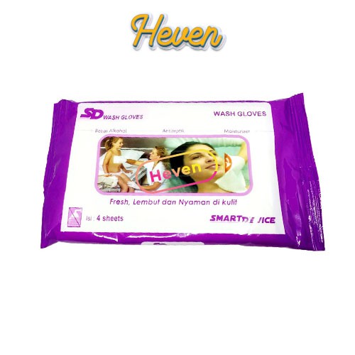 SD Wash Gloves / Waslap Basah Antiseptik