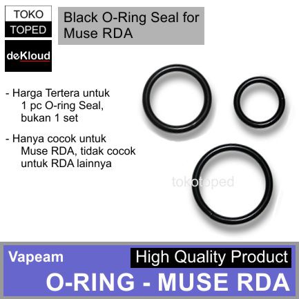 Black O-Ring Seal for MUSE RDA | karet hitam silicon sil oring silikon