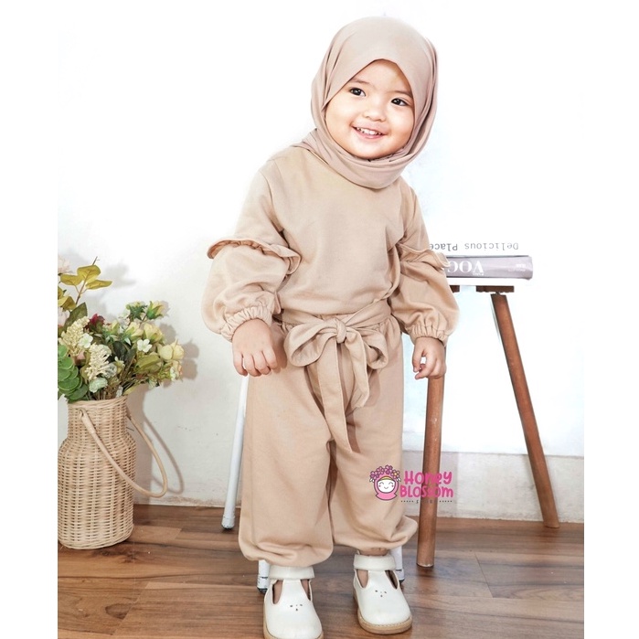 Setelan Baju Muslim Anak Perempuan / One Set Alika Babyterry Premium