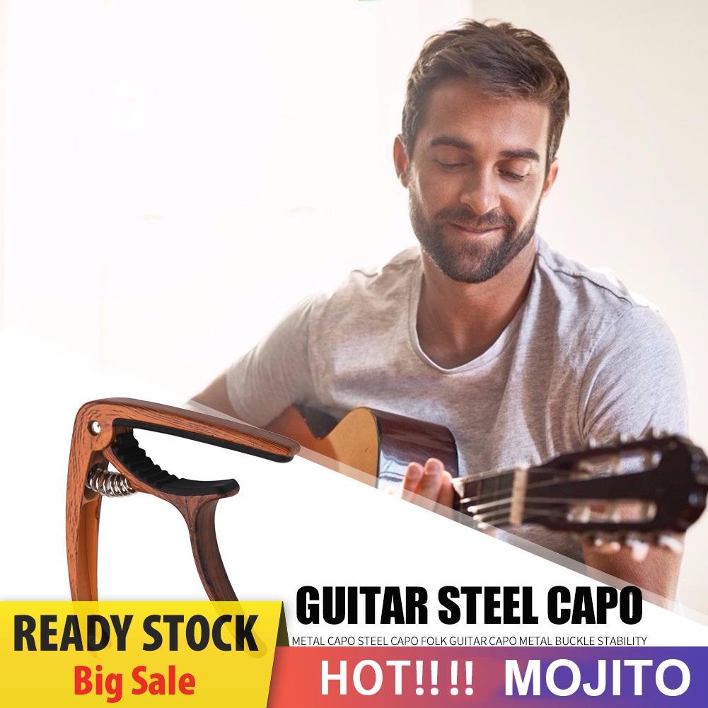 Capo Gitar Folk Motif Serat Kayu Quick Change