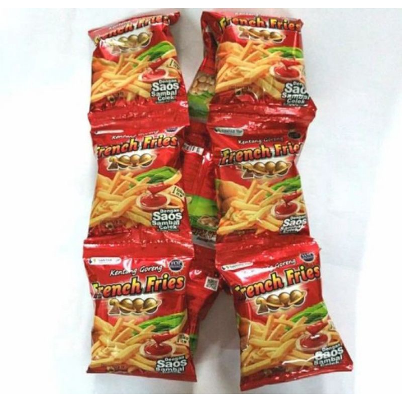 Ciki Kentang Saos saus frech fries 9gr snack chiki cemilan makanan ringan jajanan murah