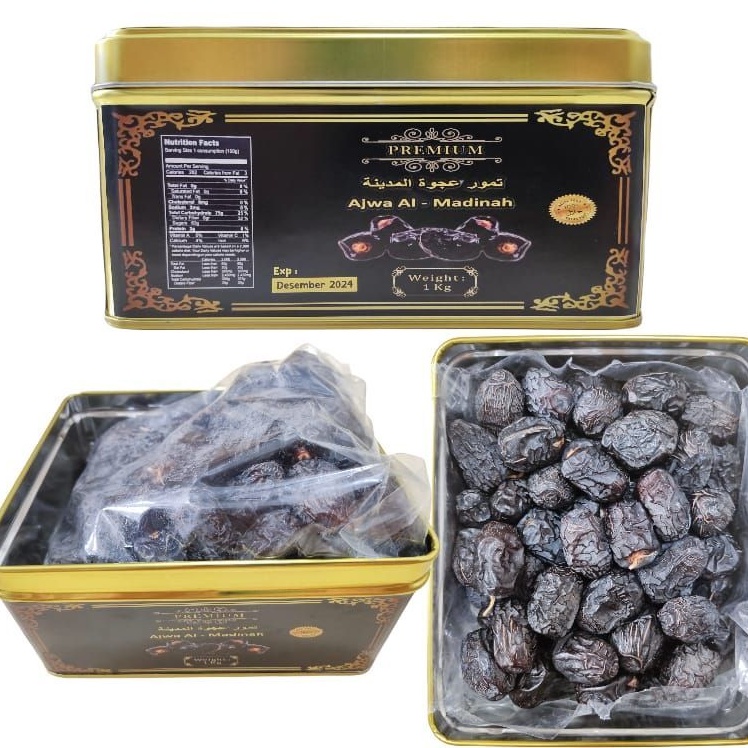 

Kurma Ajwa//Nabi Madinah Kemasan Kaleng Premium 1kg