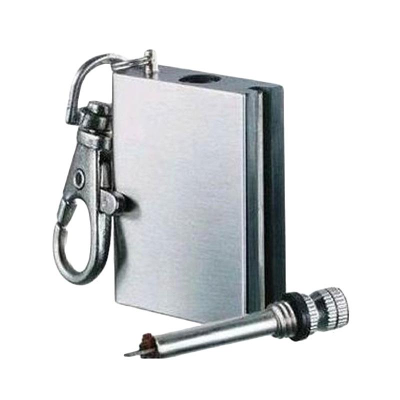 Gantungan Kunci Korek Minyak Kecil Zippo Lighter Survival Matches Mini Universal Kotak Tahan Angin Unik Gantungan Korek Antarestar-1