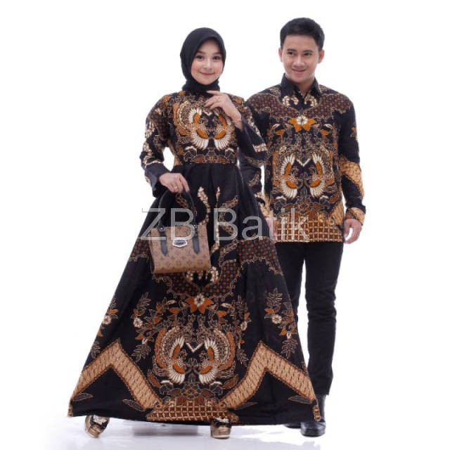 ZB Batik - Maura Couple - Sania Ruffle Batik Couple Ori Ndoro Jowi Garansi Termurah Shopee