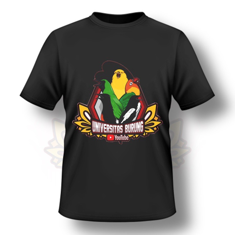 kaos burung by universitas burung original bahan tebal sablon awet