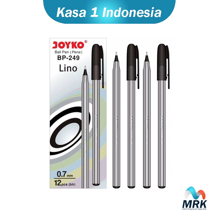 

4 PCS Bolpoint Hitam / Pulpen Gel Joyko Ulir