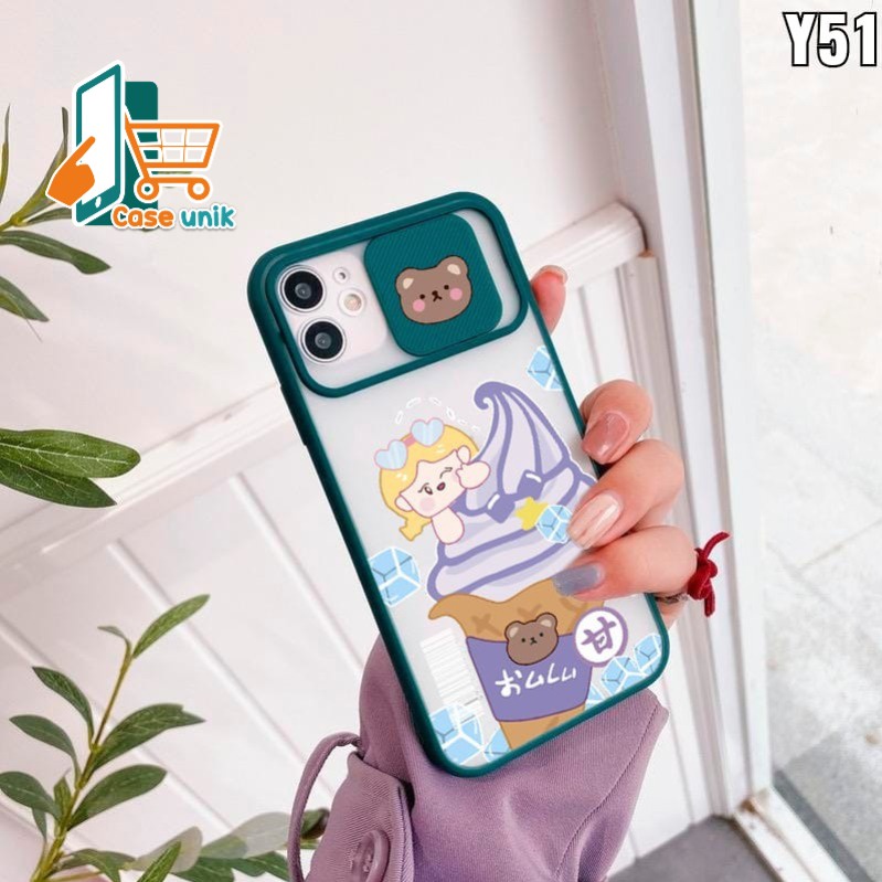 SS078 SOFTCASE slide KARAKTER  VIVO Y15S Y01 Y12 Y15 Y17 Y20 Y12S Y20S Y21 Y21S Y33S Y30 Y50 Y30I Y91 Y51 Y91C Y1S CS3336