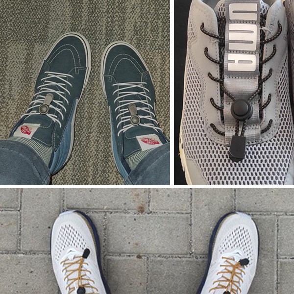 Lock laces tali sepatu elastis tali sepatu karet