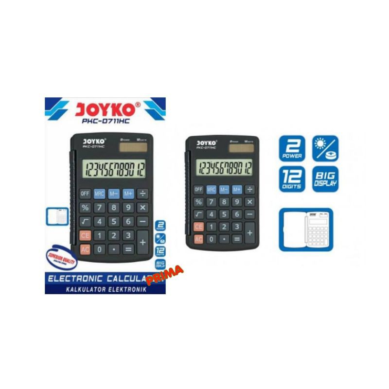 

KALKULATOR JOYKO PKC 0711HC (KALKULATOR SAKU 12 DIGIT)