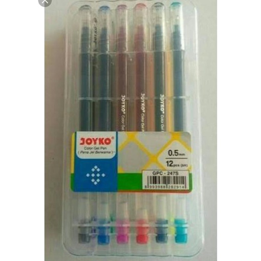

*****] bolpen 12 warna gell pen joyko gpc 247S with case murah gel