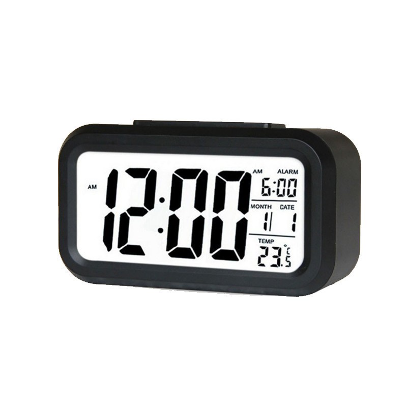 Jam Meja Kayu Digital Led / Jam Estetik + SUHU / Digital Wood Smart Alarm Clock