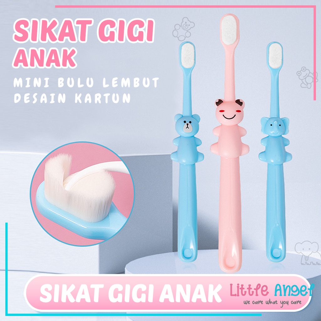 SIKAT GIGI BAYI ANAK SILIKON Baby Training Toothbrush Karakter Silicon Lembut Bulu Halus Kids Teether Gigitan