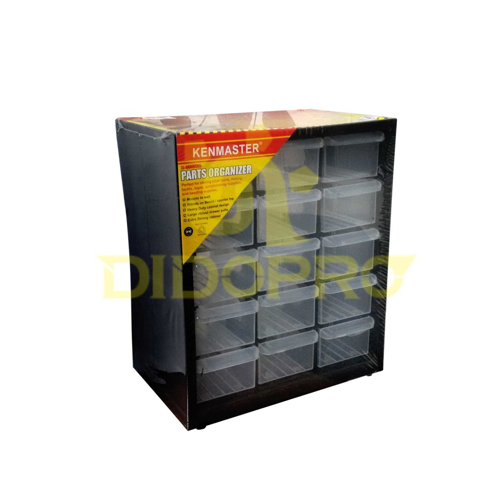 TOOLBOX / PARTS ORGANIZER KENMASTER 15 SLOT ANTI PECAH