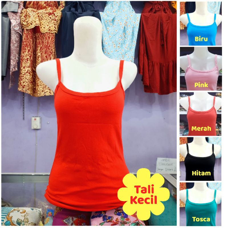 Tanktop Tali Kecil Polos ALL SIZE BB 45-65 Kg Senam Zumba