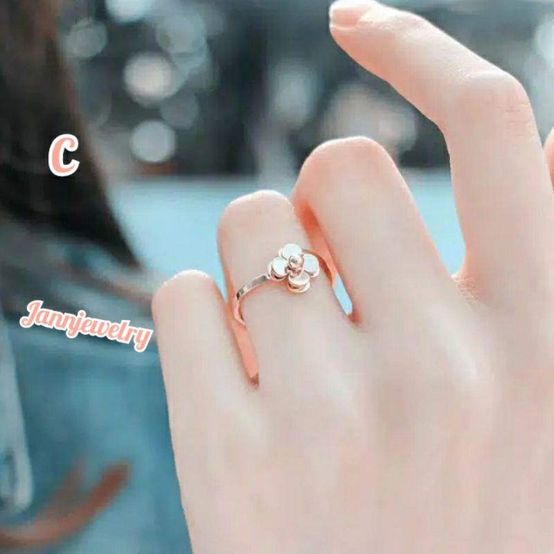 Cincin titanium asli JAN-16 Anti Karat