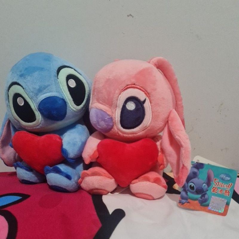 Boneka Sepasang Stitch and Angela ori Disney Lilo Stitch