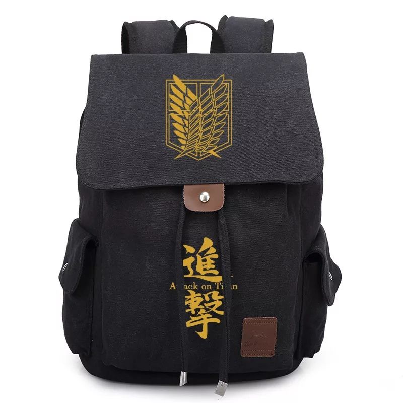 Polofelix Di Titan Tas Ransel Kanvas Ransel Kebebasan Fashion Anime Buku Tas Sekolah Laptop Backapck