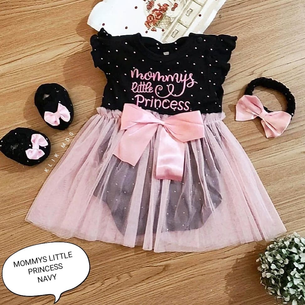 Klik Mds Jumper Bayi Perempuan Set Free Sepatu, Headband, Rok Tutu Nempel, Giftset Baby New Born