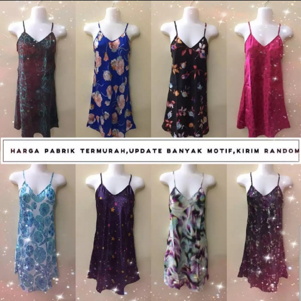 PAMELO COD STELAN/DASTER SATIN SEXY IMPORT/MOTIF RANDOM/BAHAN HALUS ADEM/BAJU TIDUR