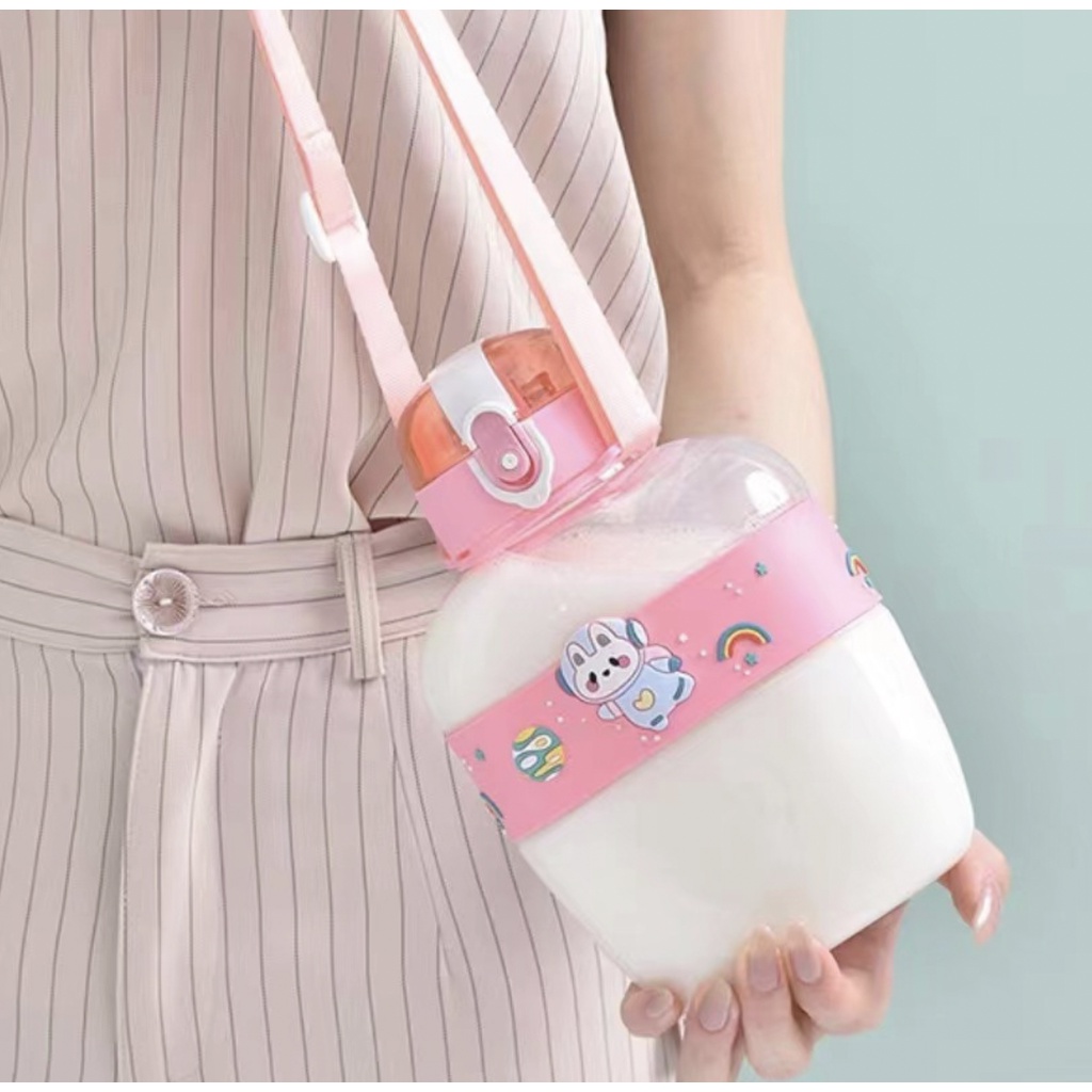 Botol Air Minum Anak Desain Lucu Anti Tumpah Tahan Jatuh BPA Free 900ml