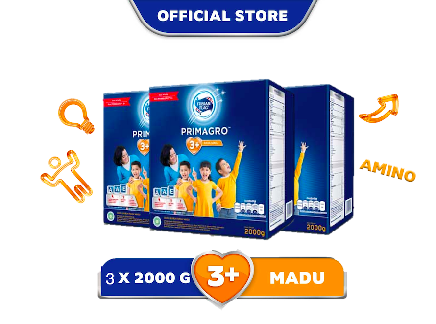 

Frisian Flag Primagro 3+ Madu 2000 gr - 3 pcs