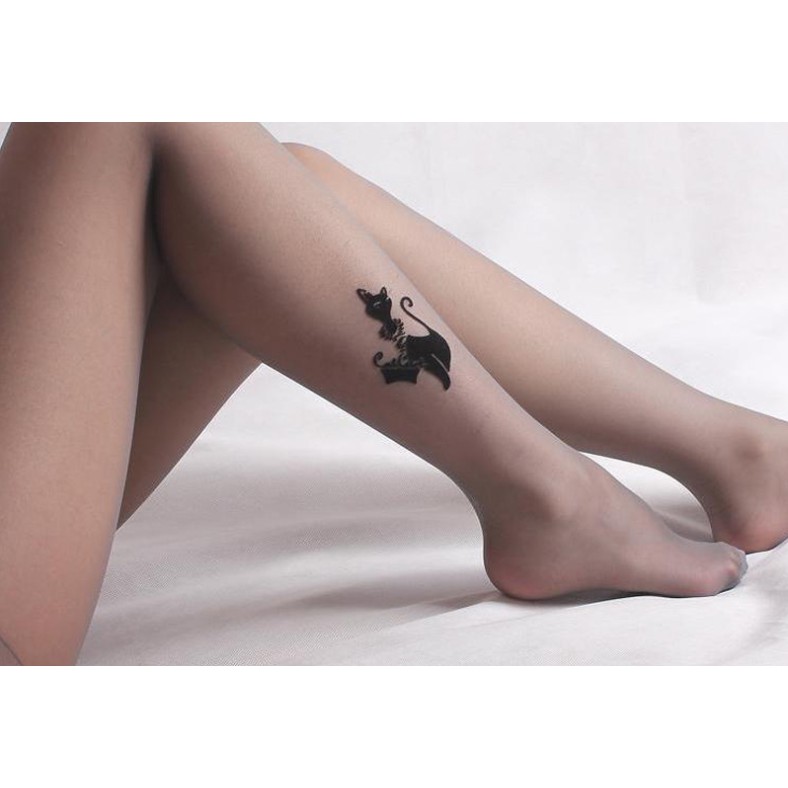 Fashion Fake Tattoo Pattern Stocking Motif 8072