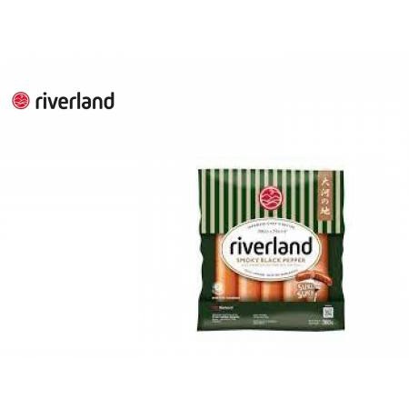 

(Free Tas Belanja) RIVERLAND Smoky Black Pepper Sausage 360 Gr / Frozen Food Sosis