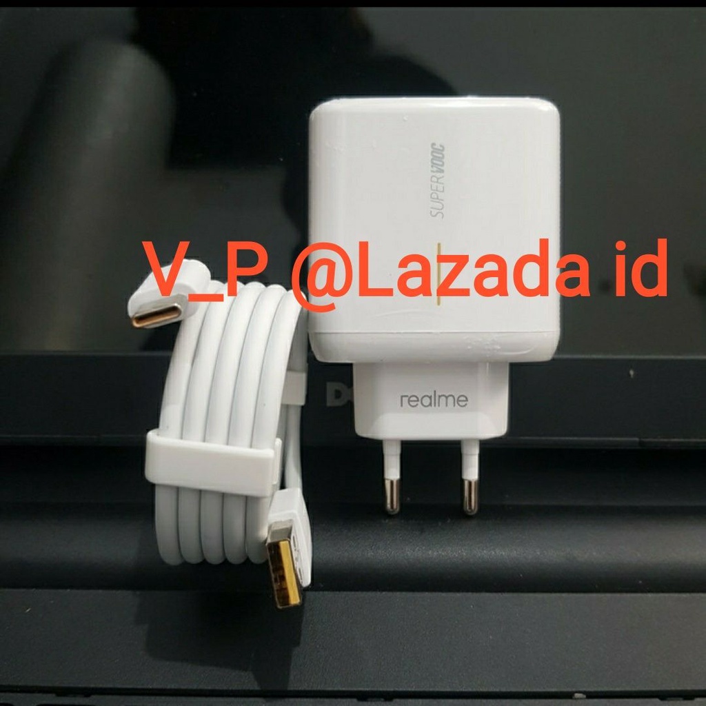 SUPERVOOC 65W - Charger Cas Realme 7 Pro - Realme 6 Pro - Realme X50 - Realme V15 - Realme Narzo 20 Pro - Realme X2 Pro XT - Realme X3 X7 X9 Pro SUPER VOOC Fast Charging 65Watt Original