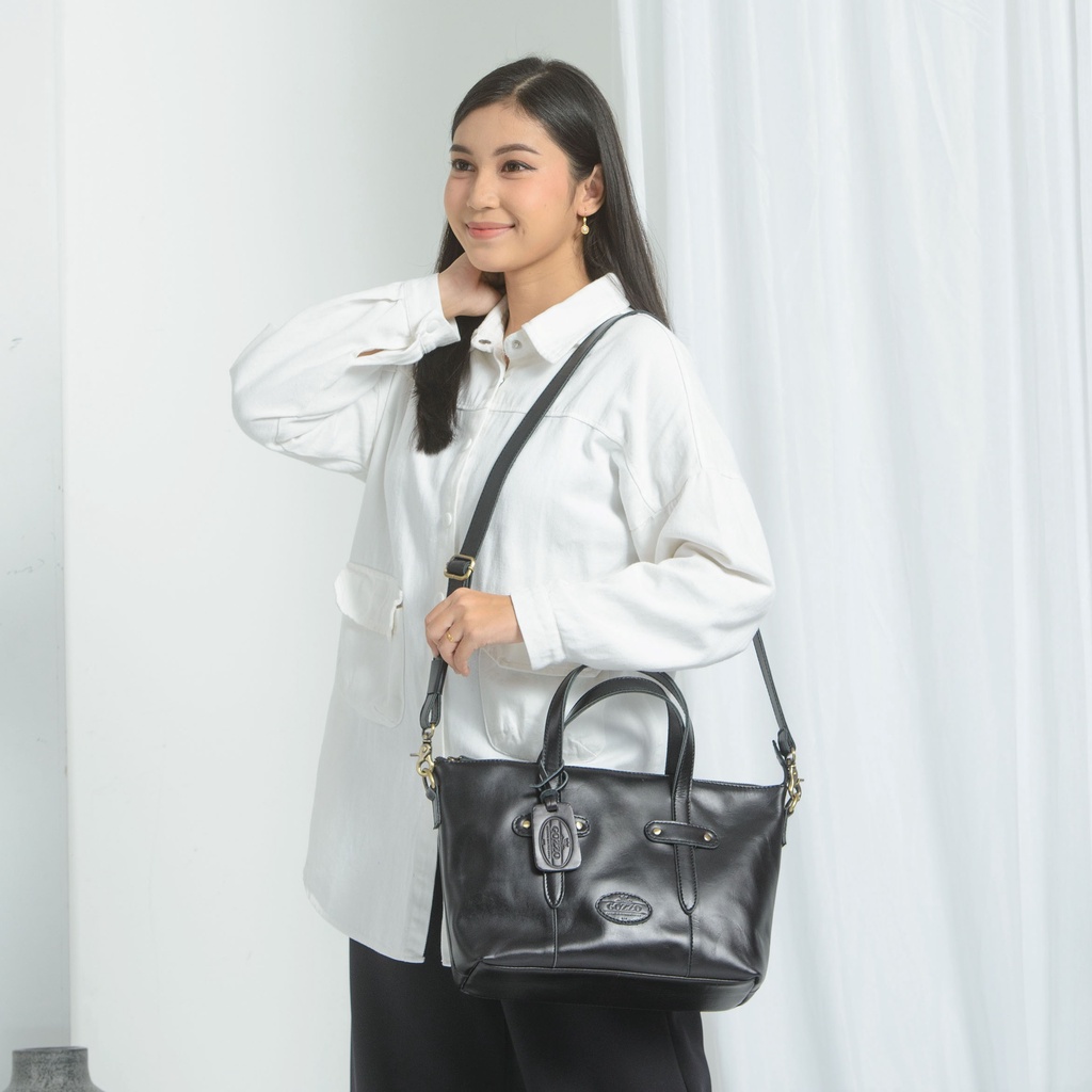 NEW !! TOTE BAG DAN SLING BAG WANITA BAHAN KULIT SAPI ASLI SHOPIE  / FREE GRAVIR NAMA DI GANTUNGAN TAS