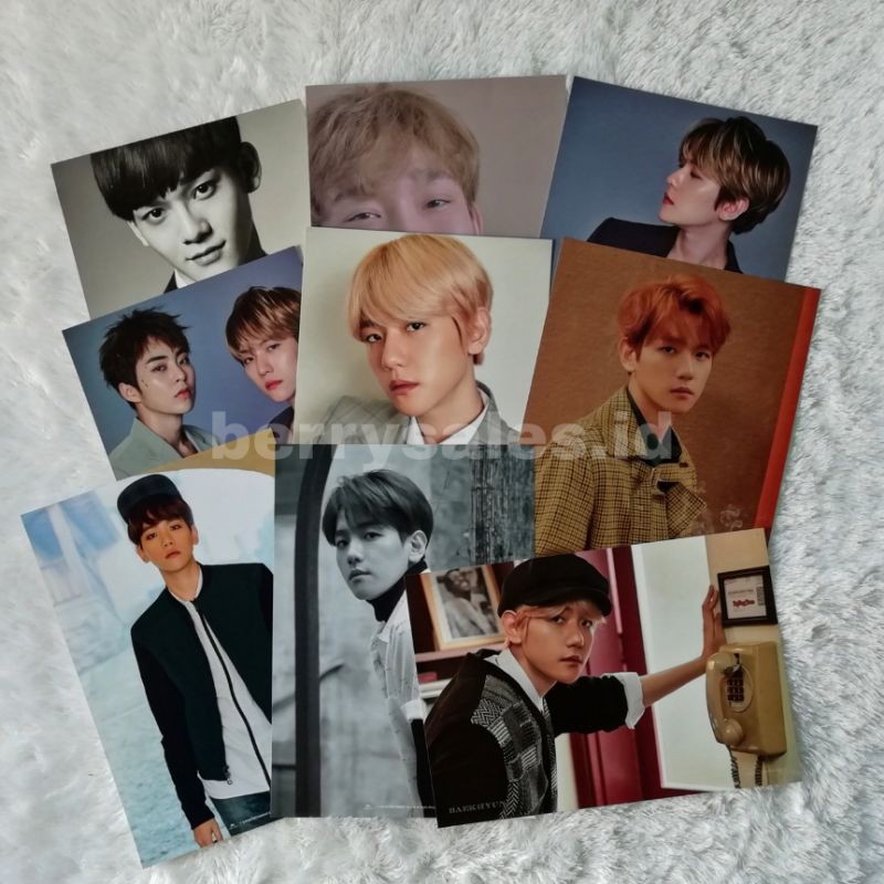 Exo Official Postcard & A4 Photo Poster - Baekhyun Chen Sehun Kai Xiumin welkit season greeting