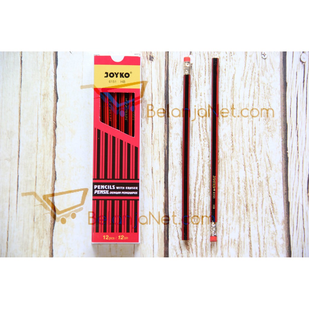 

Pensil HB Joyko 6151 Penghapus [1 LUSIN]
