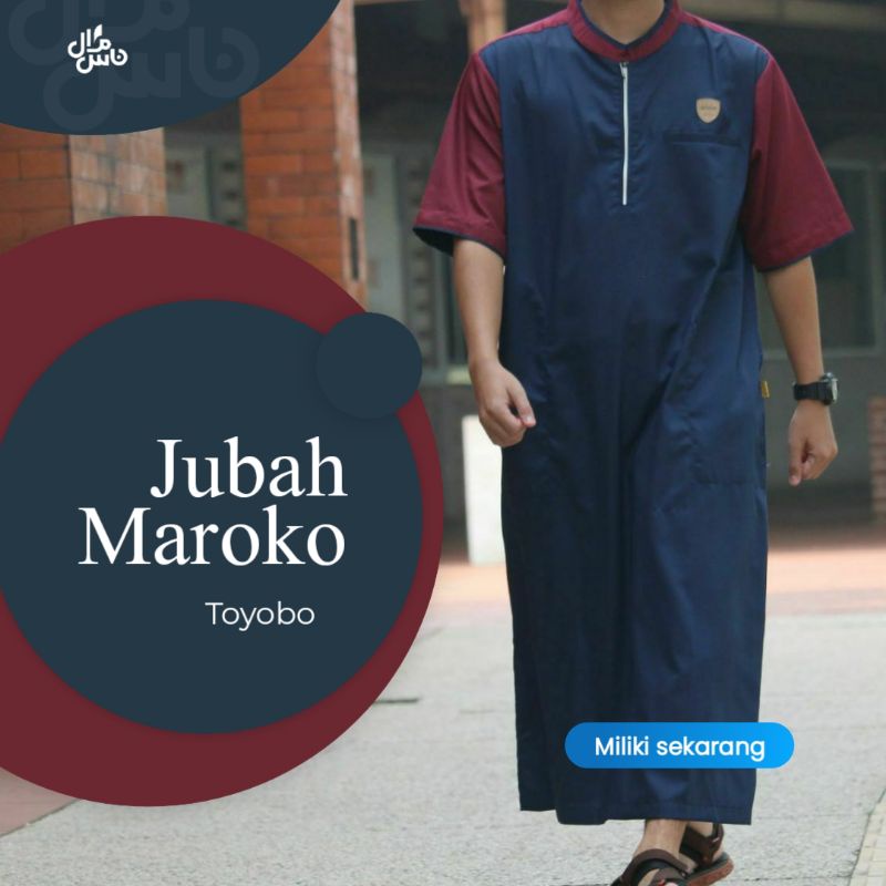 JUBAH PRIA MODEL MAROKO BAHAN TOYOBO