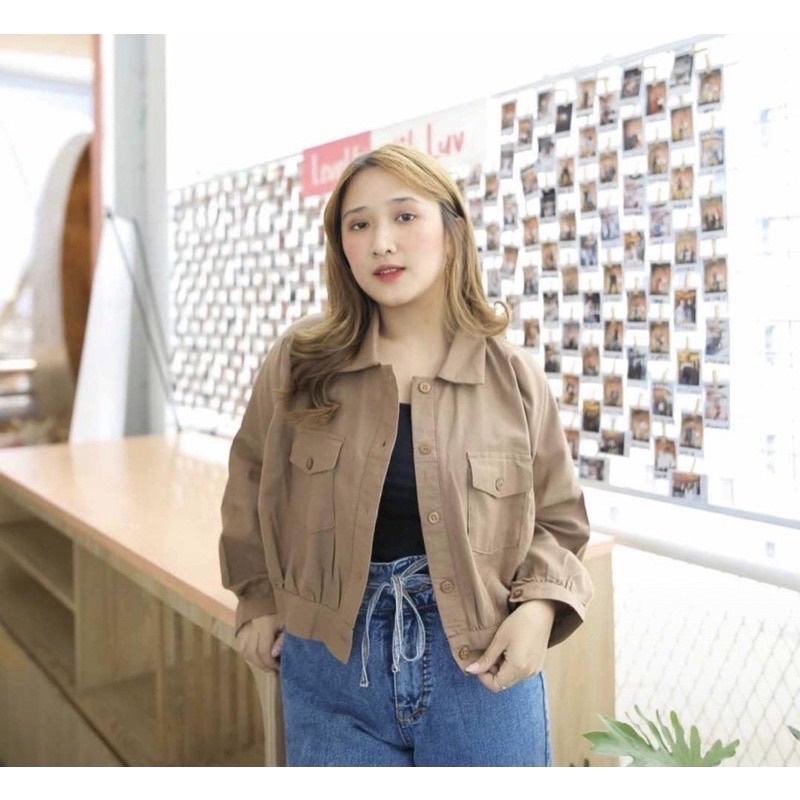 JISOO OUTER CARDIGAN WANITA - KEMEJA CROP LINEN OVERSIZE - KAZANA CARDIGAN LINEN - OUTERWEAR - RUBY OUTER OVERSIZE