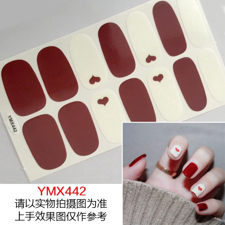 Ymx440-457 Stiker Kuku 3D Bahan Akrilik untuk Nail Art