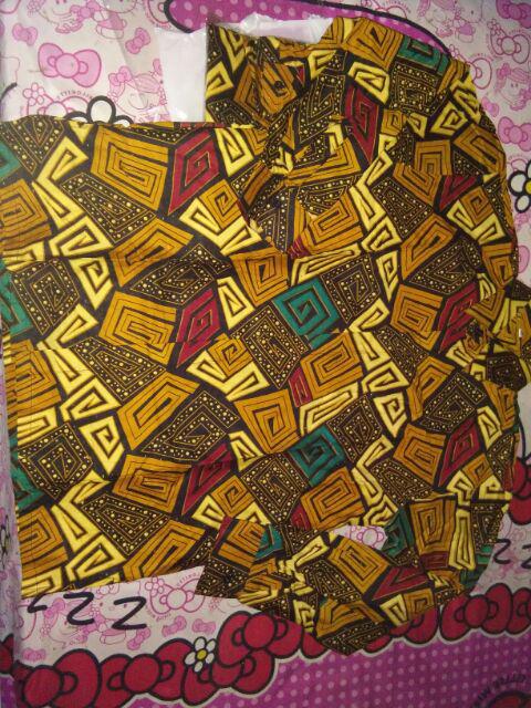 Asifa Batik Hrb026 Kenongo Kemeja Tosca Pendek Pekalongan Padi M L Xl Sogan Tulis Halus Kemeja Batik