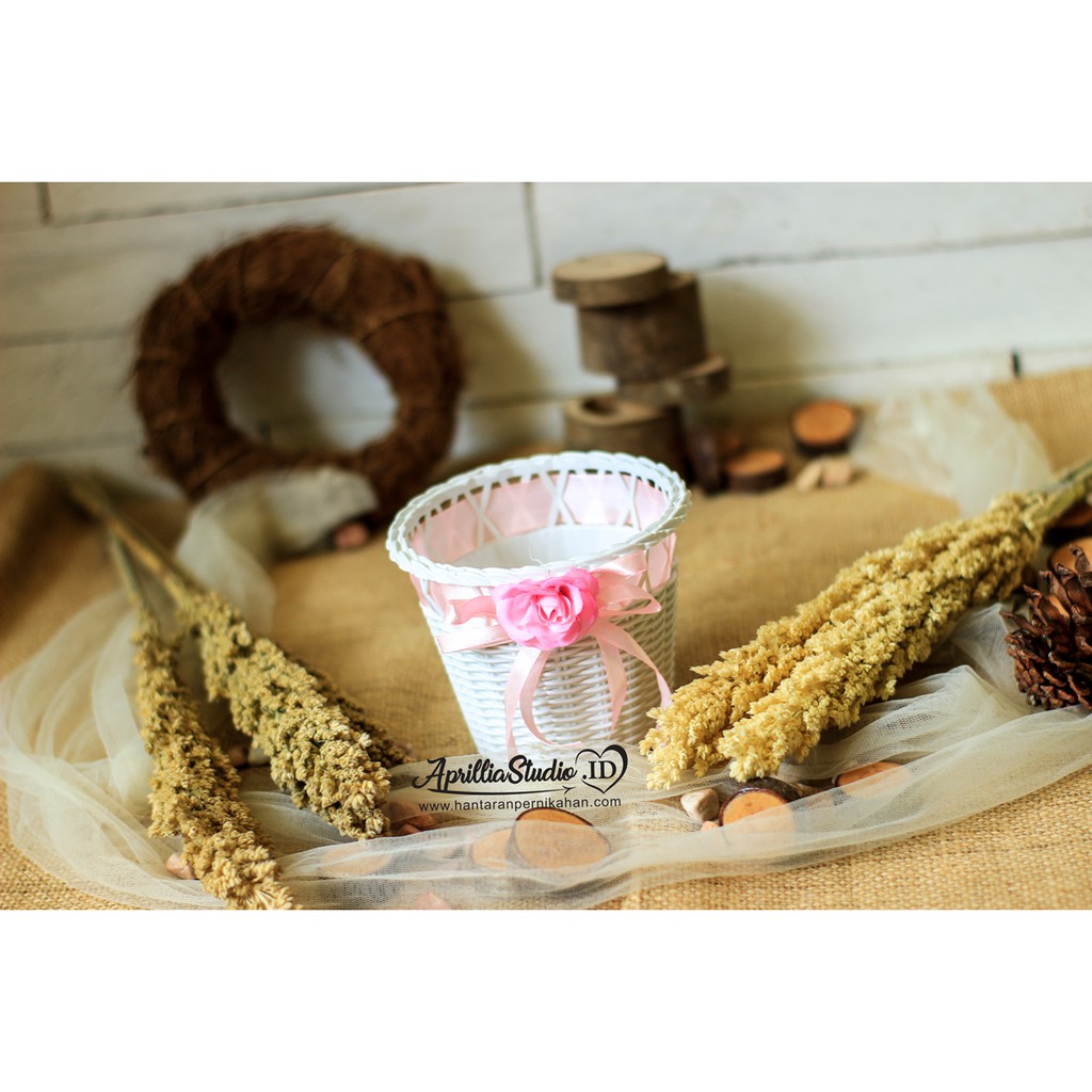 Vas Bunga | Pot Plastik Anyam Pita