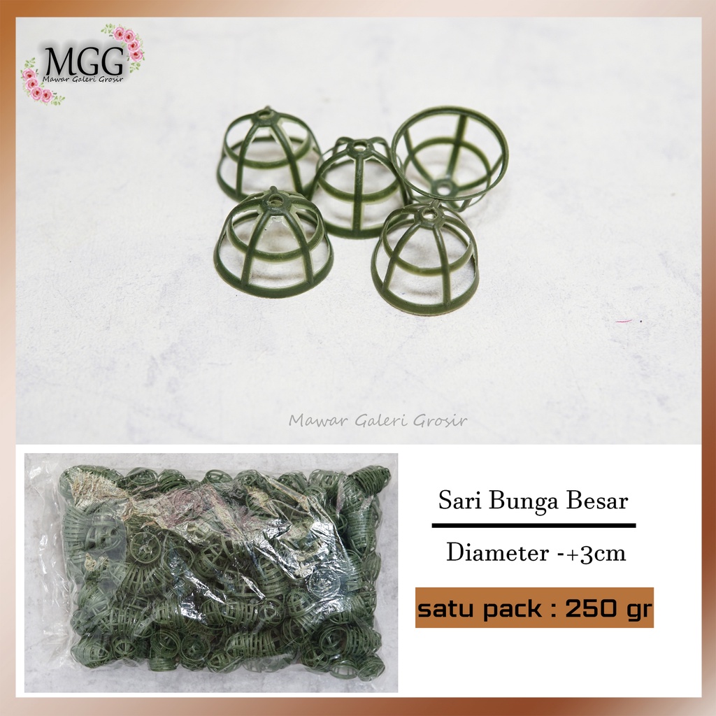 Sari Bunga Besar (1 Pack : 250 gr) / Penutup Putik Bunga / Aksesoris Bunga / Perlengkapan Bunga Arti