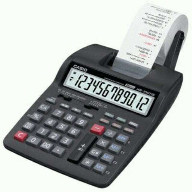 

Calculator printing, CASIO HR-100TM.# BLACK-RED, BERGARANSI