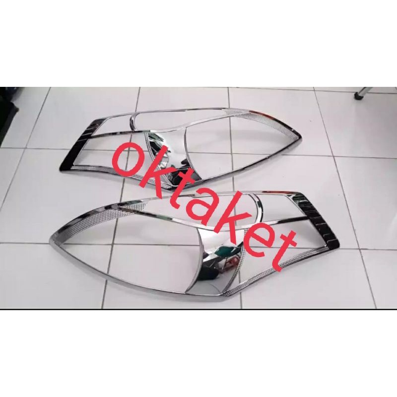 Garnish lampu depan Ertiga lama hitam &amp; chrome / head lamp garnish jsl