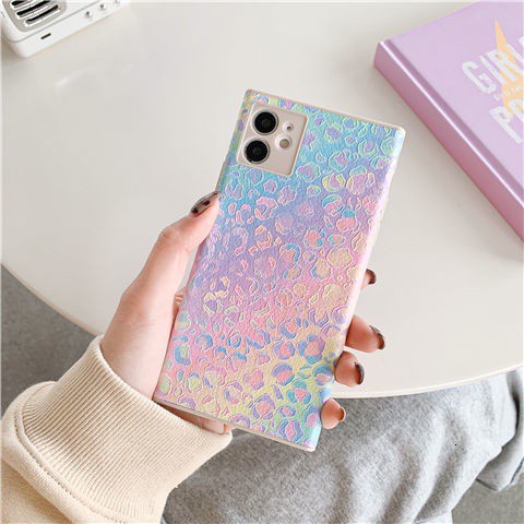 casing ponsel warna gradien laser untuk iPhone 11 12 Promax SE X XS XR XSMAX 7 8Plus