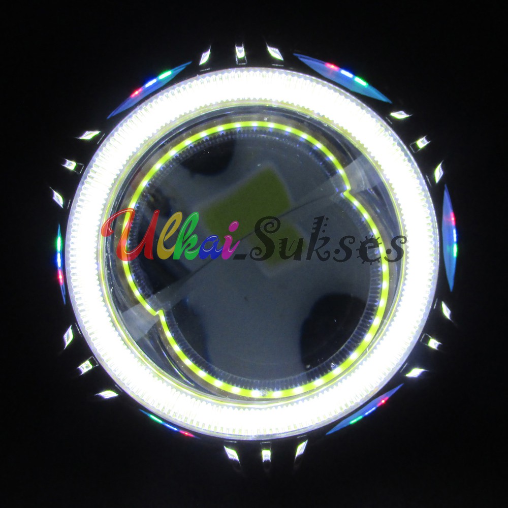 Lampu Tembak Motor Lampu Sorot Fokus LED Variasi Aksesoris Lampu Projie Hilow M01A 3.5Inch Bulat Murah Laris Lampu LED Motor Universal Murah Terlaris