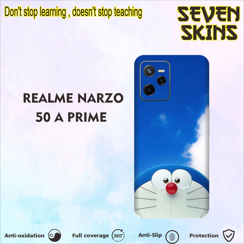 SKIN HANDPHONE DAPAT 2 PCS REALME NARZO 50A PRIME  DORAEMON