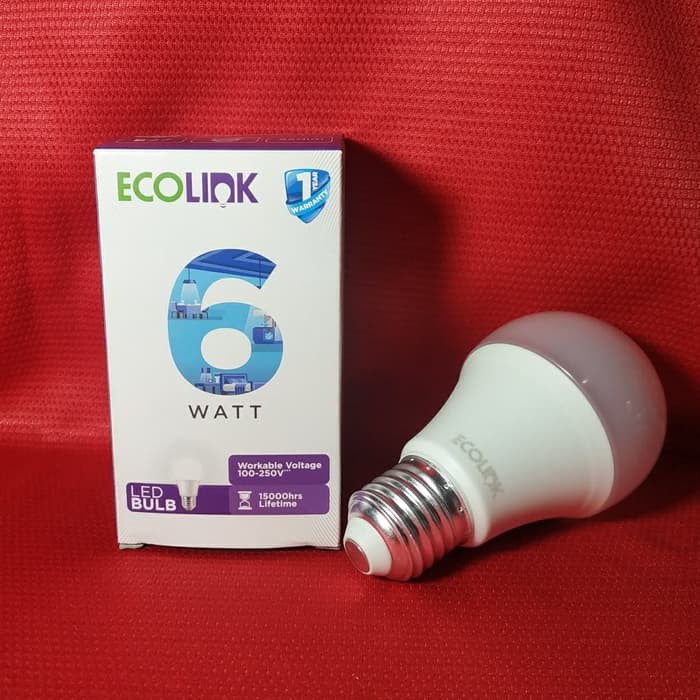 Lampu LED Ecolink Bohlam Bulb 6 Watt 6W 6 W 6Watt LED BULB Ecolink 6 W
