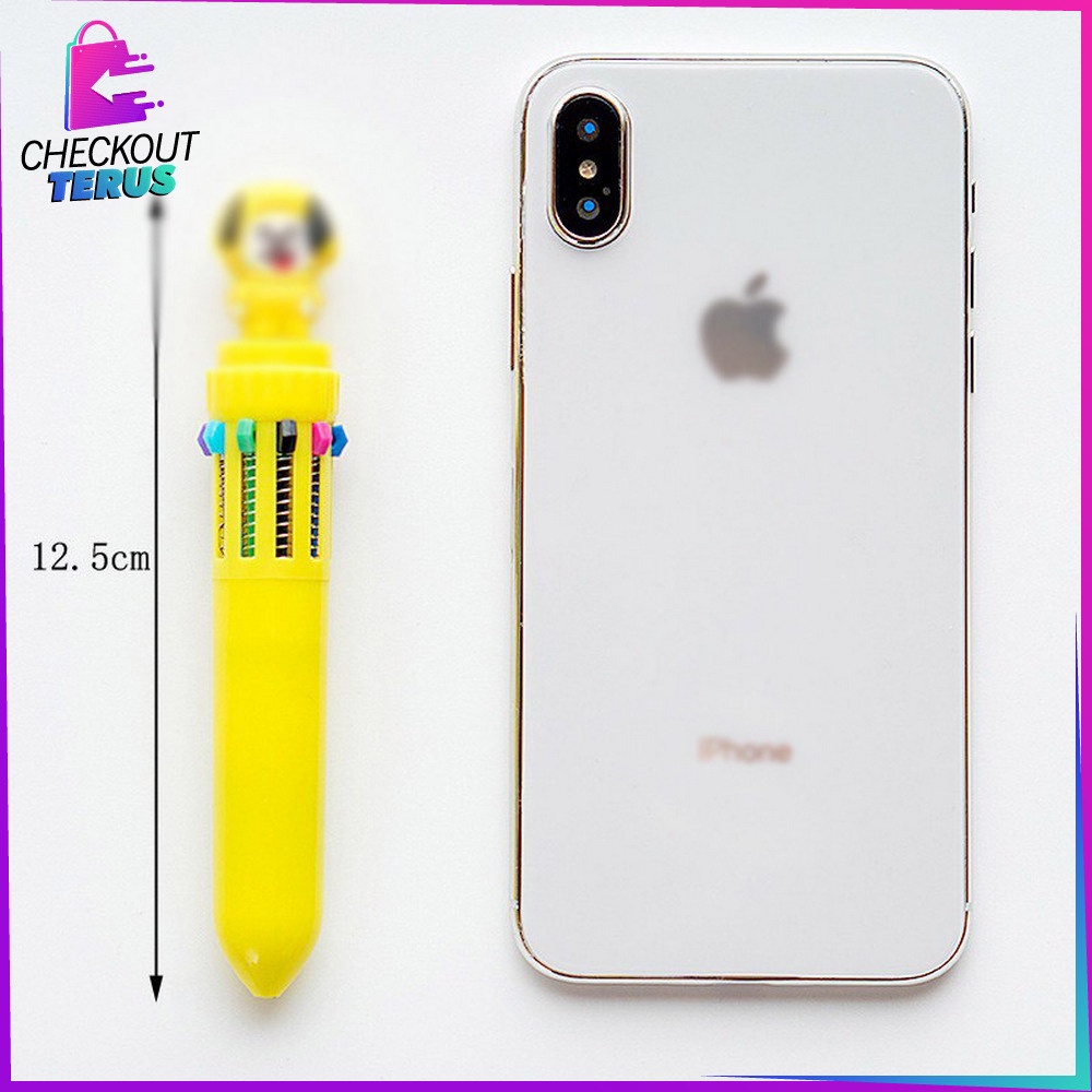 CT A13 PENA BANGTAN BOYS Pena Warna Warni Bolpoin Lucu Pulpen Karakter Kartun Dengan 10 Warna