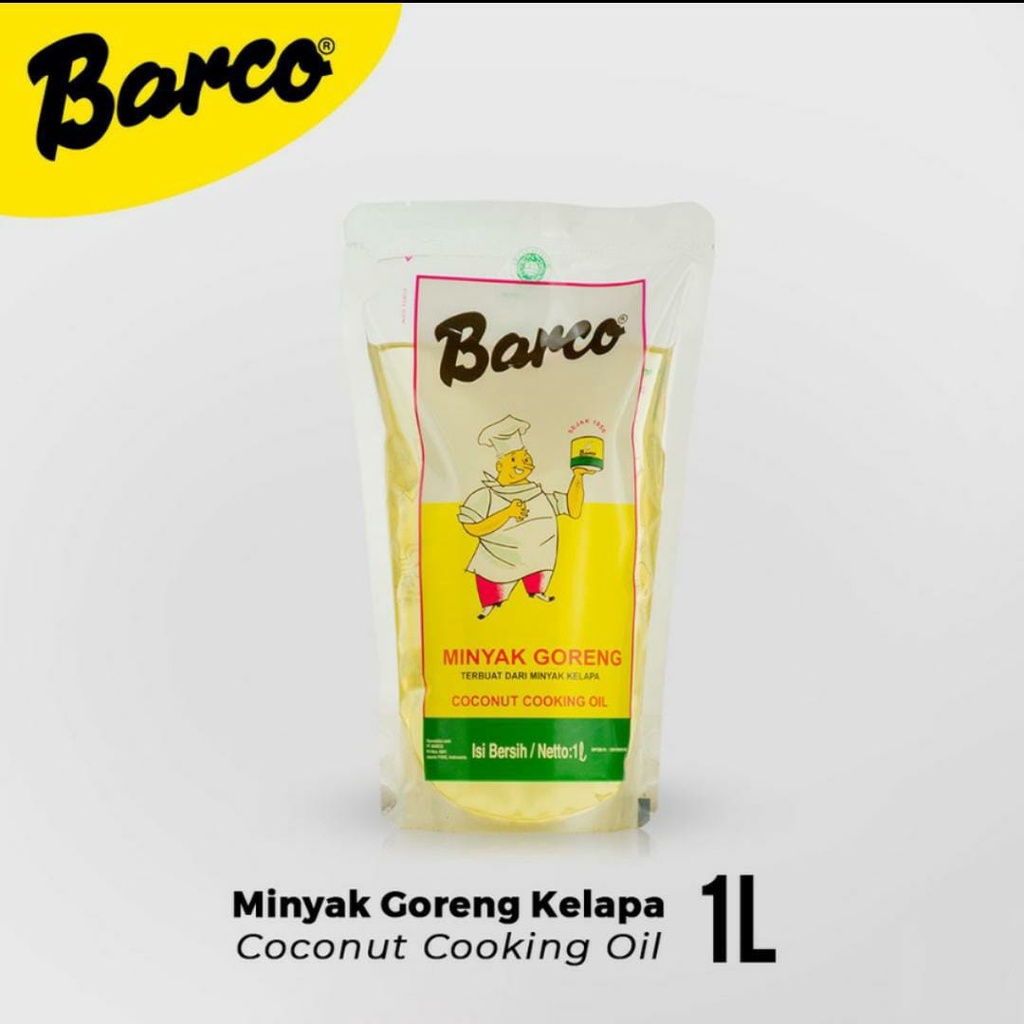 

minyak goreng kelapa barco kemasan 1 liter dan 2 liter per dus