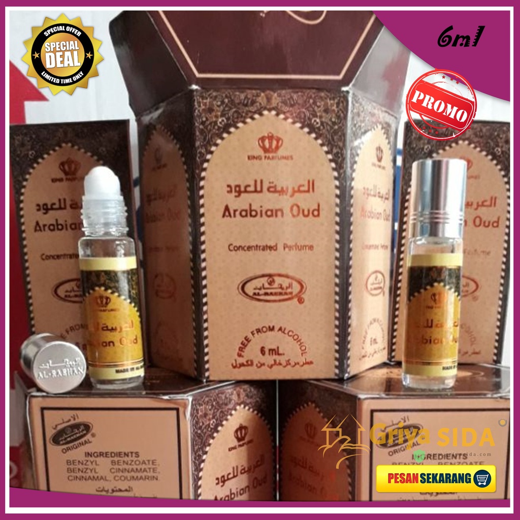 Parfum Arabian oud 6ml alraehan aroma arabian oud al raehan mirip al rehab parfum Harga grosir PROMO!!