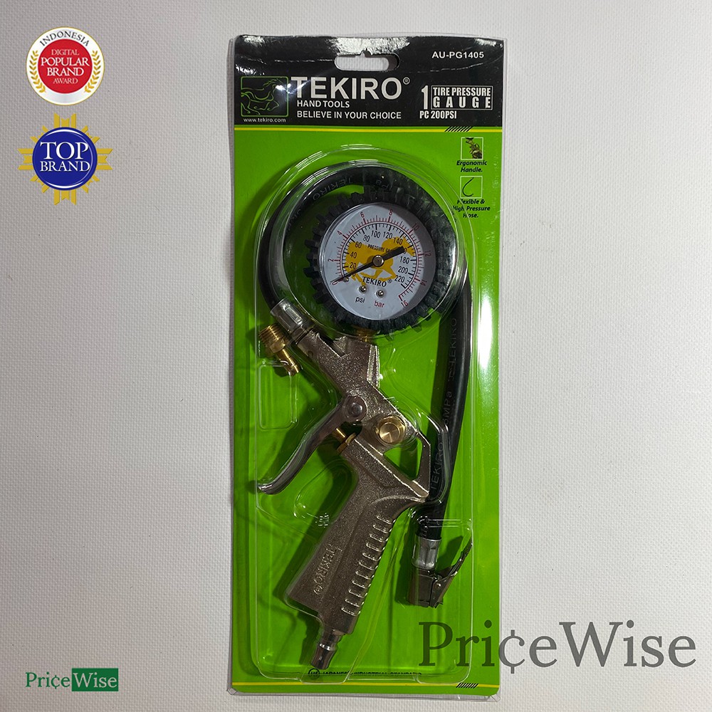 Tire Pressure Gauge 200psi 3 in 1 / Alat Ukur Angin Ban 3 Fungsi Tekiro